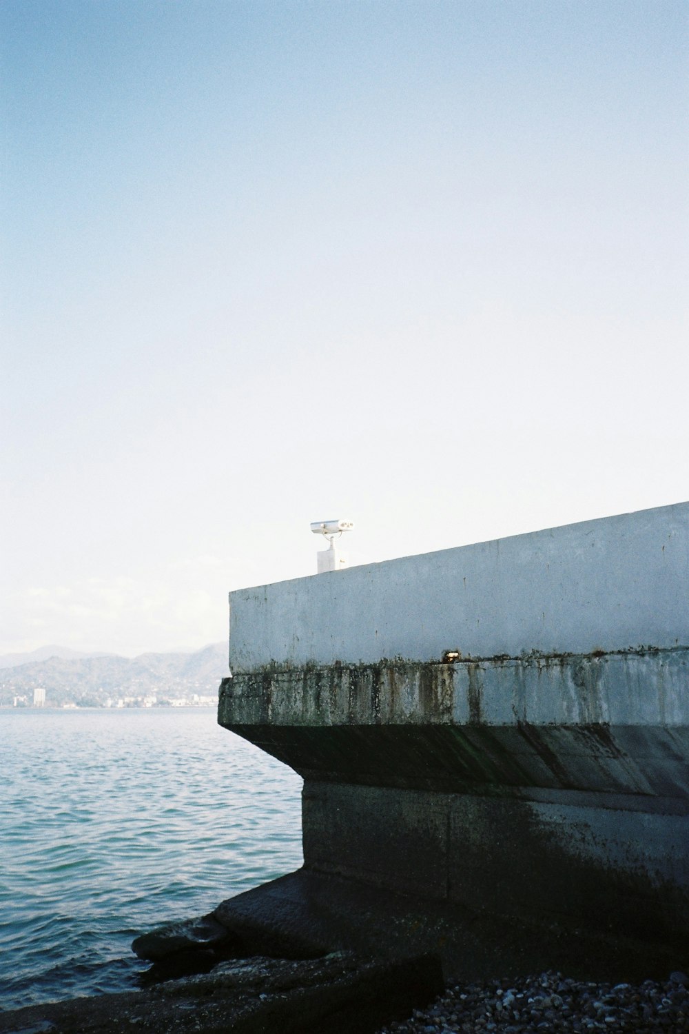 a view of a body of water from a pier