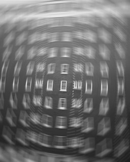a black and white photo of a square object