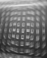 a black and white photo of a square object