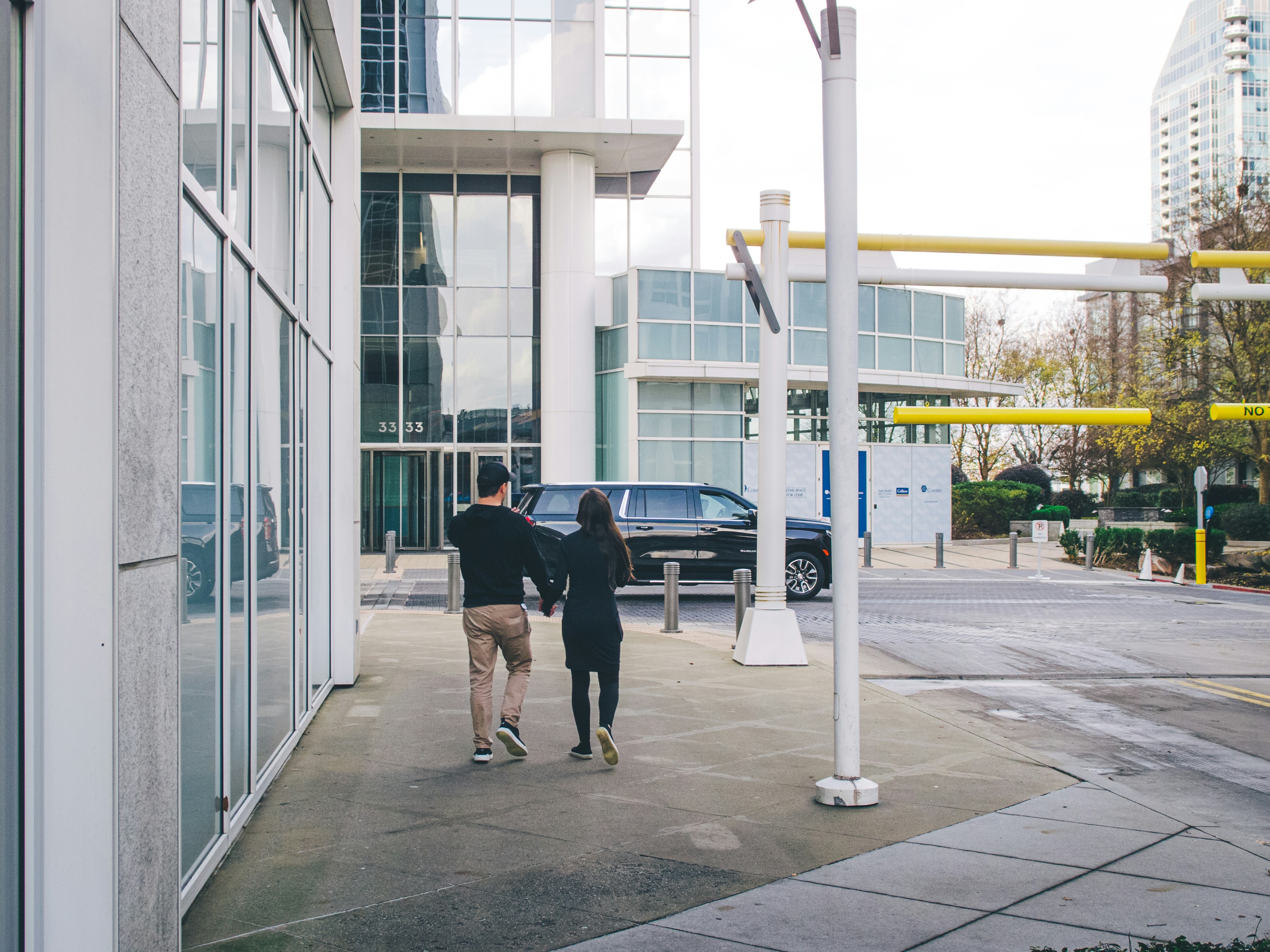 Executive doing a walk-and-talk video update - executives delivering casual video messages