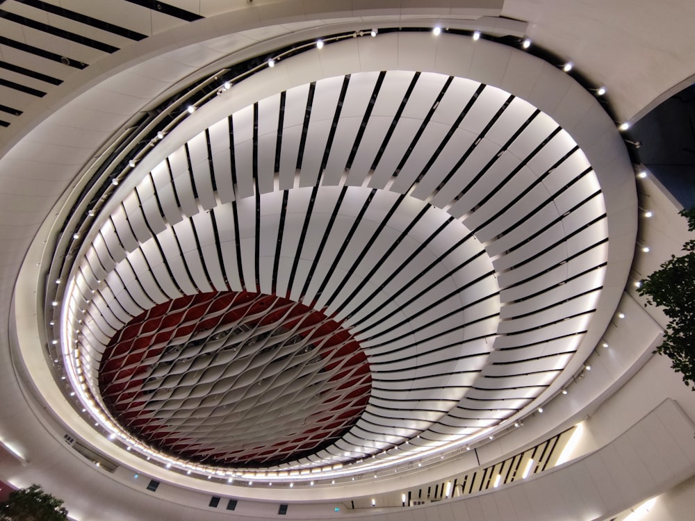 a large circular building with a circular ceiling