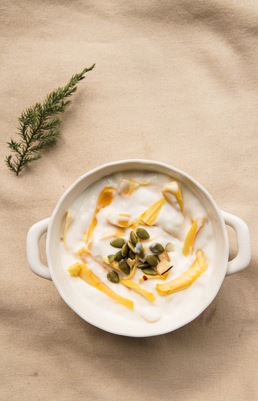 Creamy dairy drink and yogurt bowl