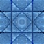 a blue abstract background with a circular design