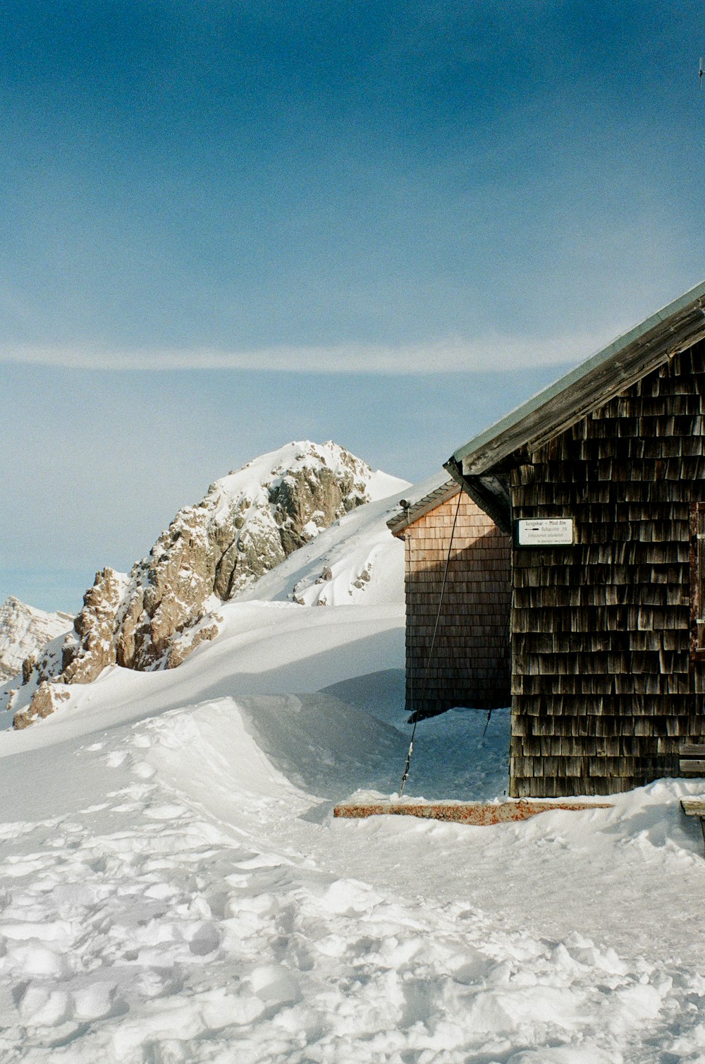 a person on skis standing in the snow