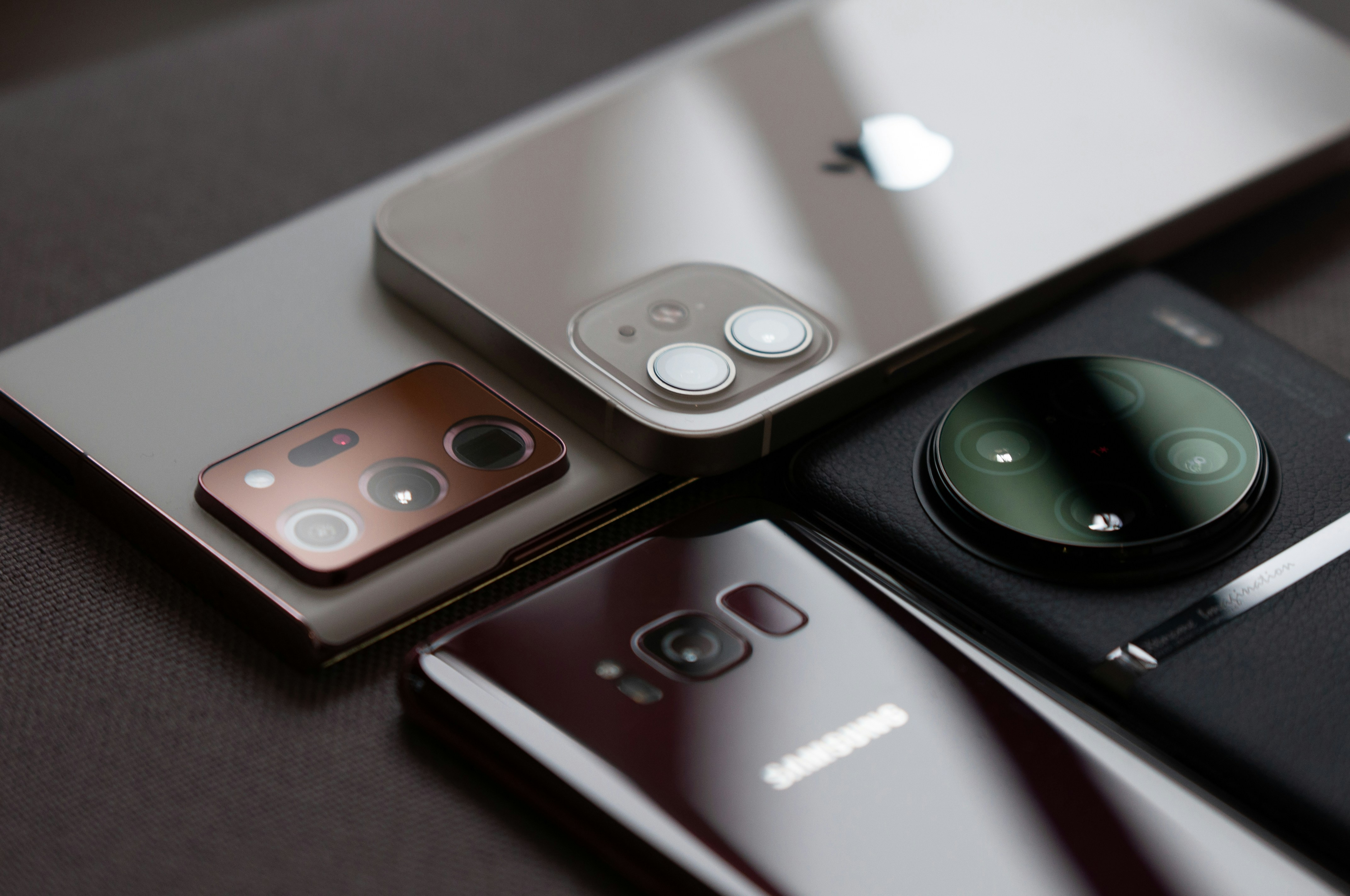 close up camera lens module on flagship smartphone back