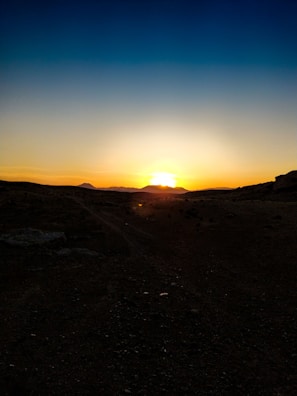 A beautiful sunset over a glacier landscape.