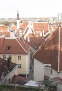 Scenic view of cobblestone streets and ancient architecture in a European city