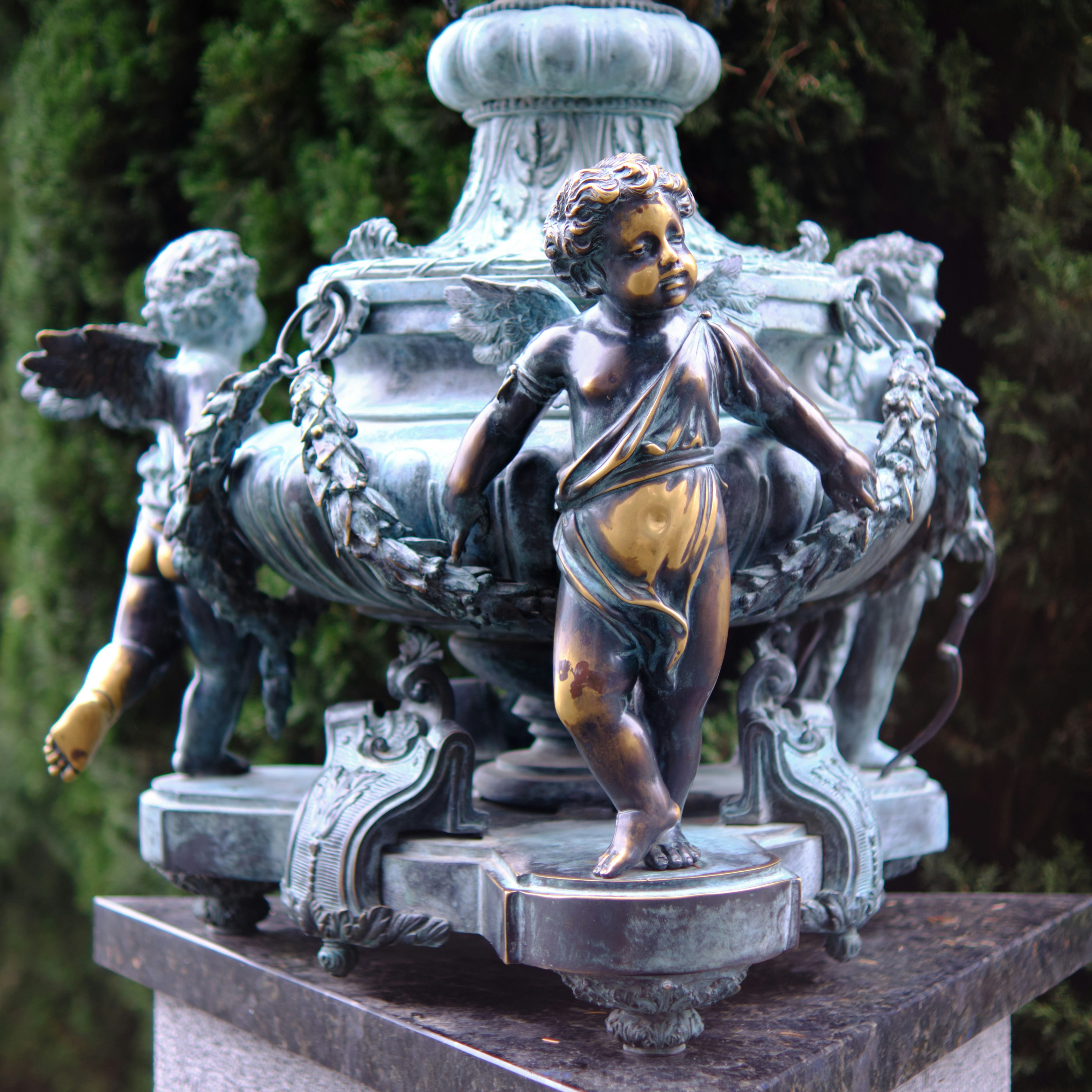 a statue of a woman riding a horse