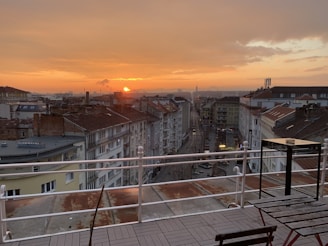 Sunset view over the colorful houses of Lisbon’s Alfama district