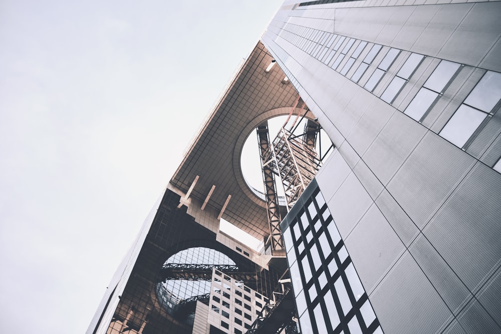 a tall building with a clock on the side of it