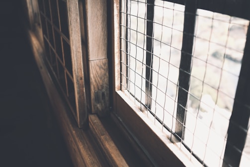 Close-up of high-quality acoustic window frames.