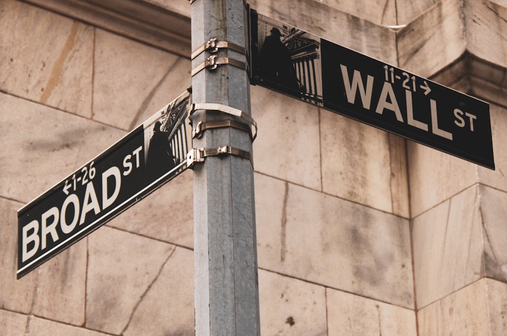 a couple of street signs on a metal pole