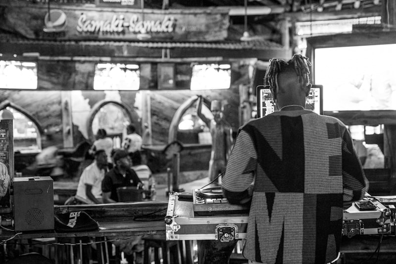 DJ playing in restaurant setting