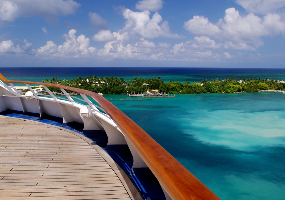 a view of the ocean from a cruise ship