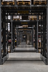 a large warehouse filled with lots of boxes