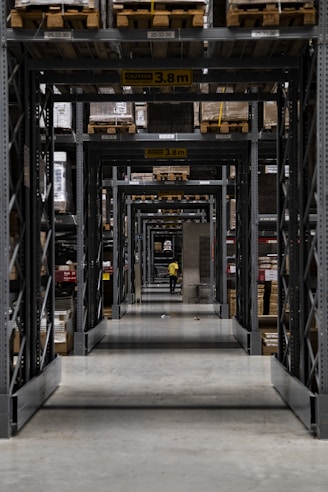 a large warehouse filled with lots of boxes