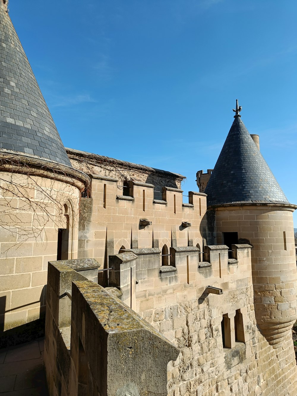 a castle with a tower and a clock on it