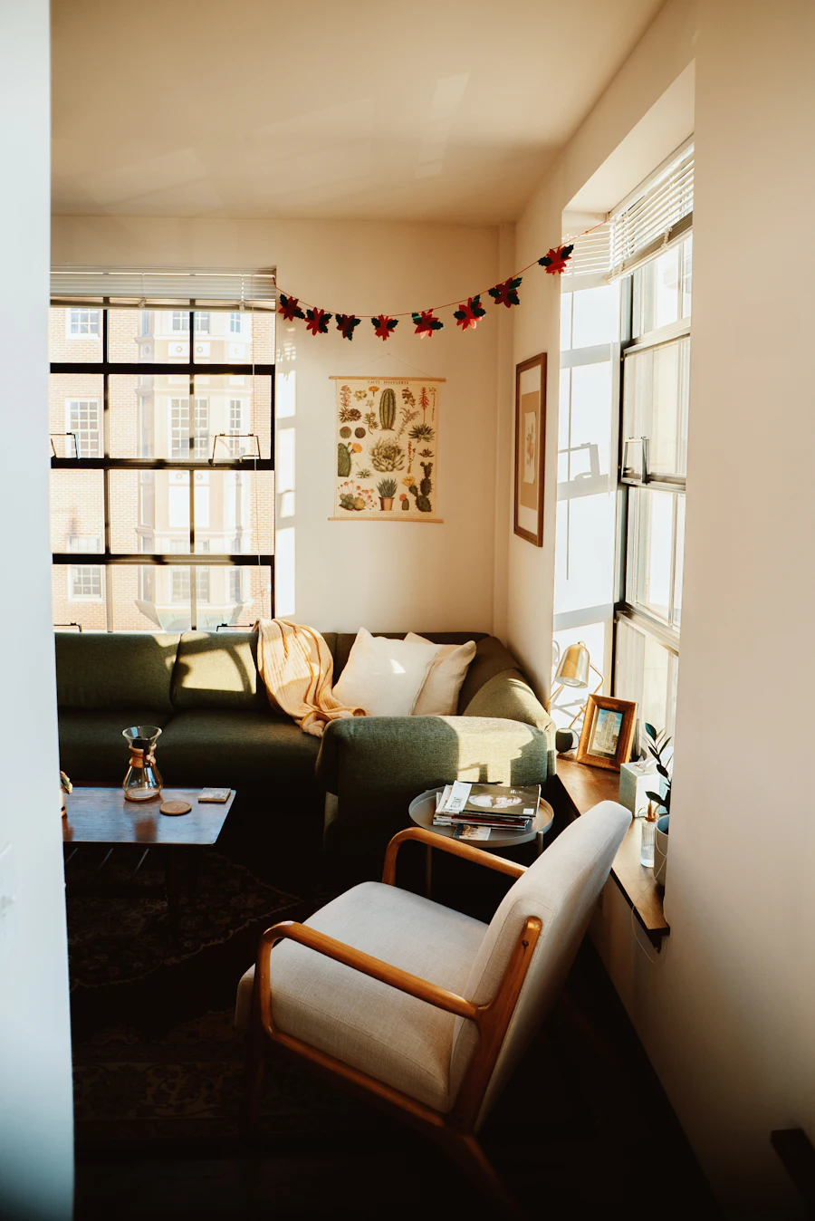 A comfortable, furnished living room