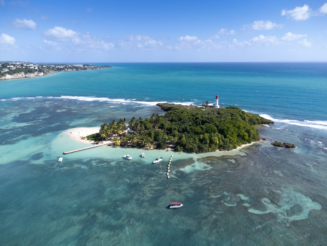 a small island in the middle of the ocean,