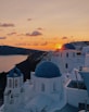 An enchanting view of the Aegean Sea at sunset.