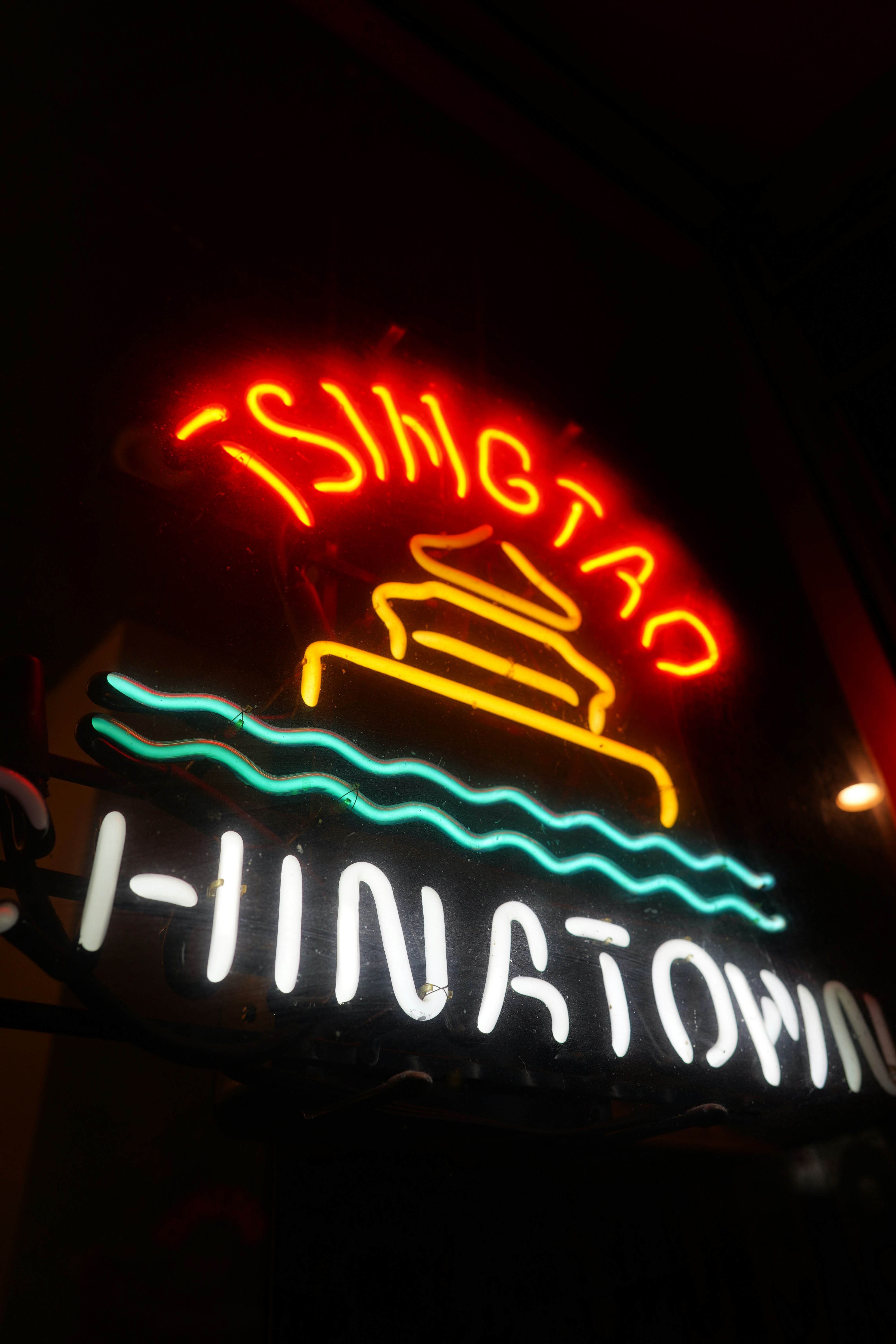 a neon sign for a cruise ship restaurant