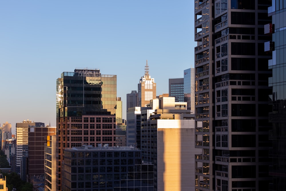 Una vista de una ciudad desde un edificio de gran altura