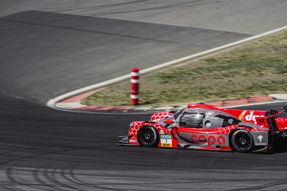 a race car driving on a race track