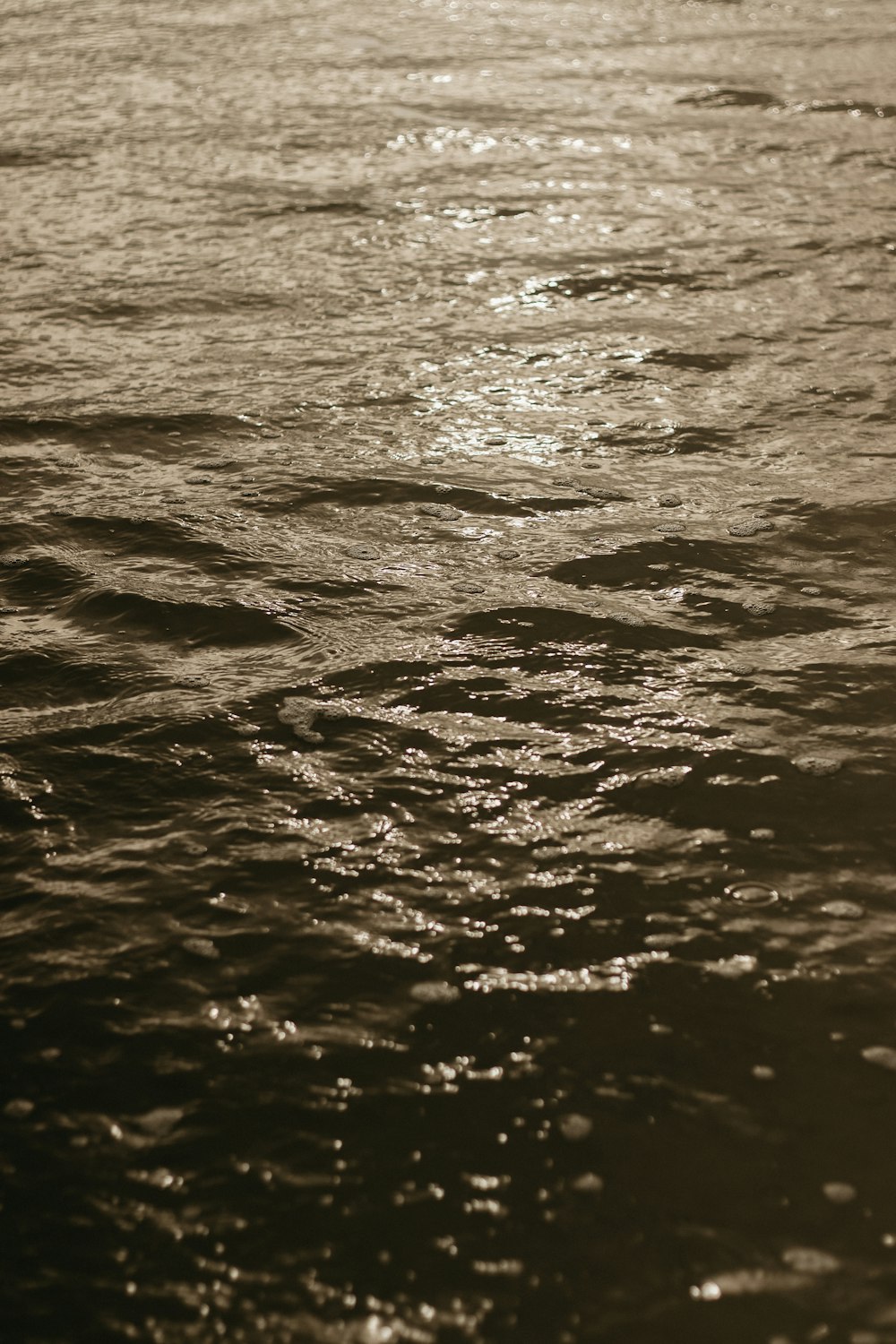 Il sole splende sull'acqua mentre si riflette sulla superficie dell'acqua