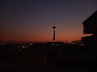 Graph showing upward trends with a backdrop of a city skyline at dusk.