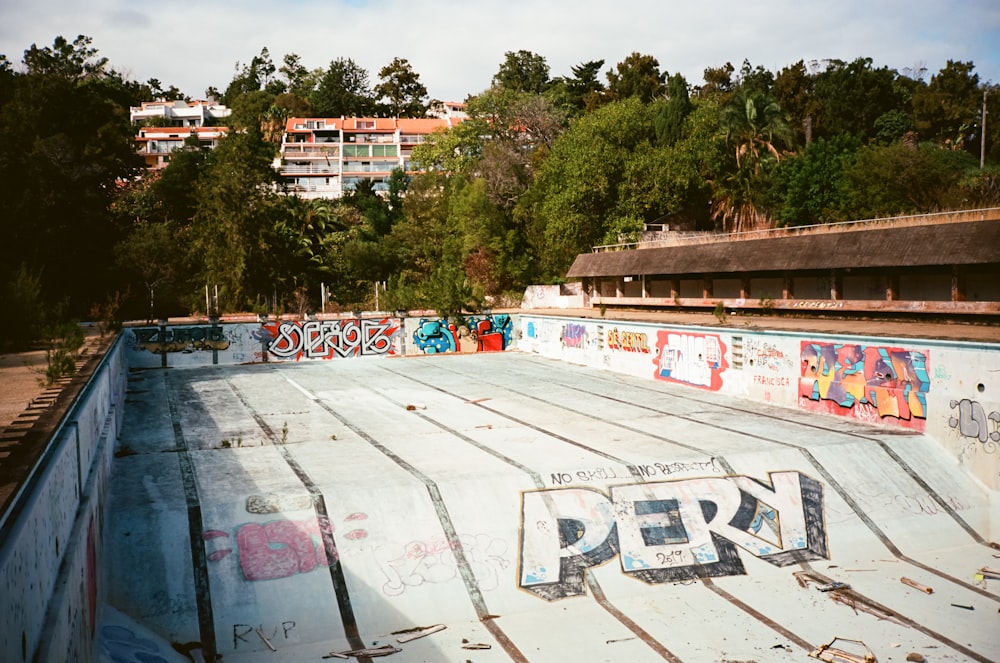 a man riding a skateboard up the side of a ramp