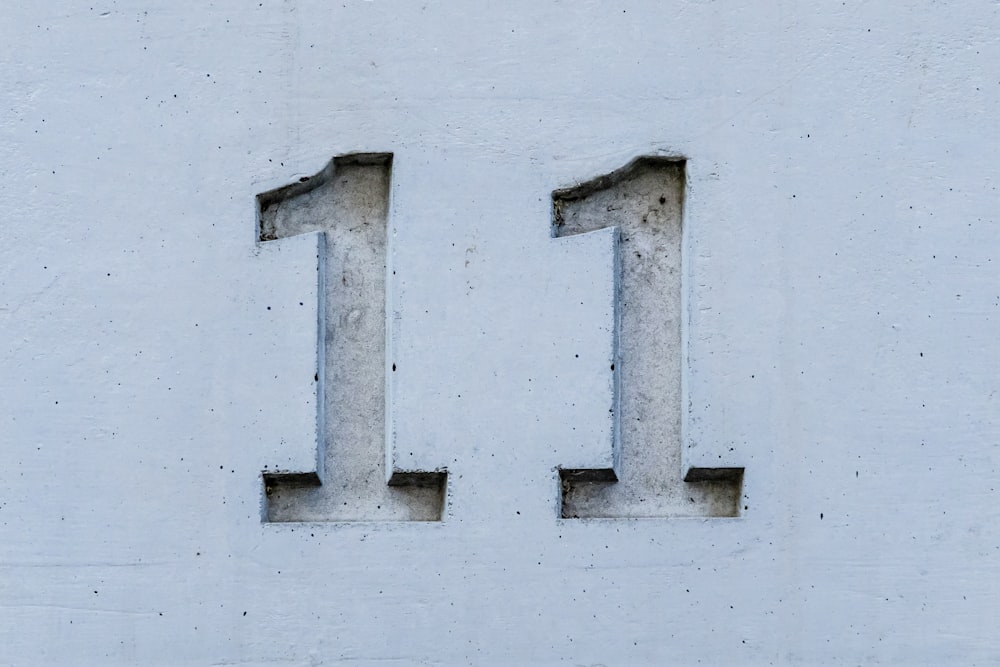 a number one on the side of a building