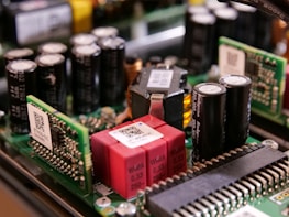 A close-up of electrical components being assembled.