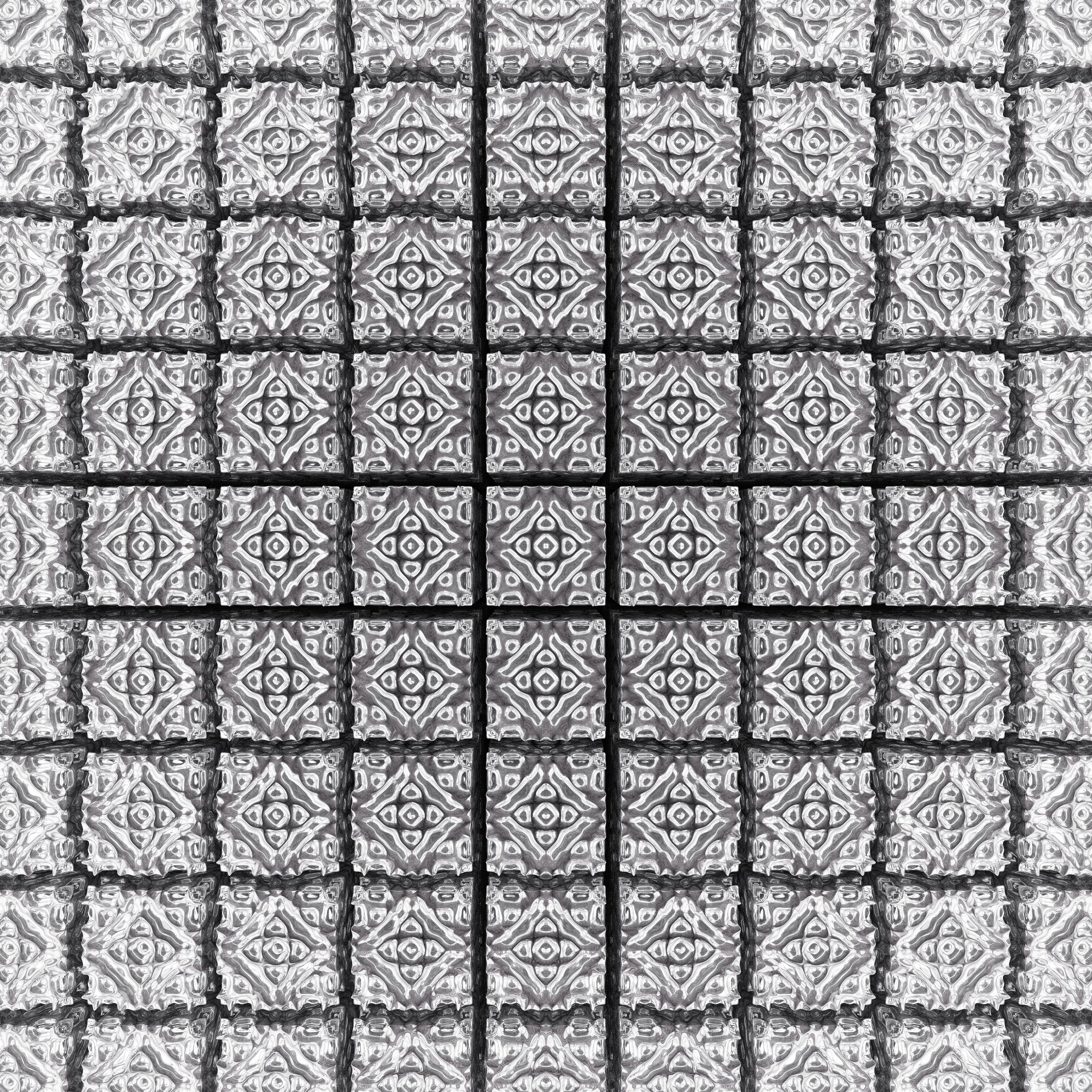 a black and white photo of a square pattern