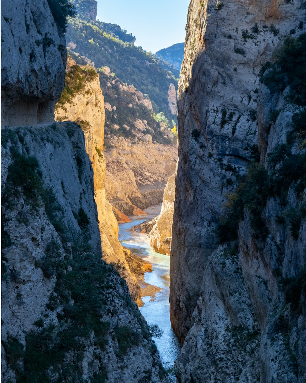 a view of a river from a high cliff