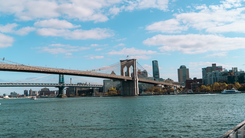 a large bridge spanning over a large body of water