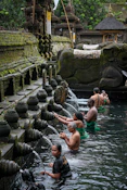 a group of people in a body of water
