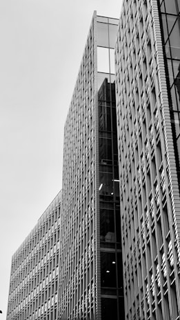 Modern commercial office buildings with glass facades in Sudan.