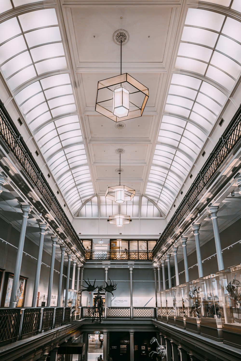 a view of a large building with a skylight