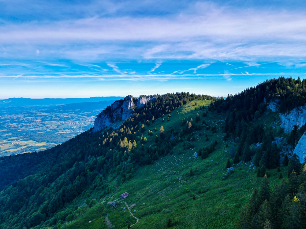 a view of the mountains from a high point of view