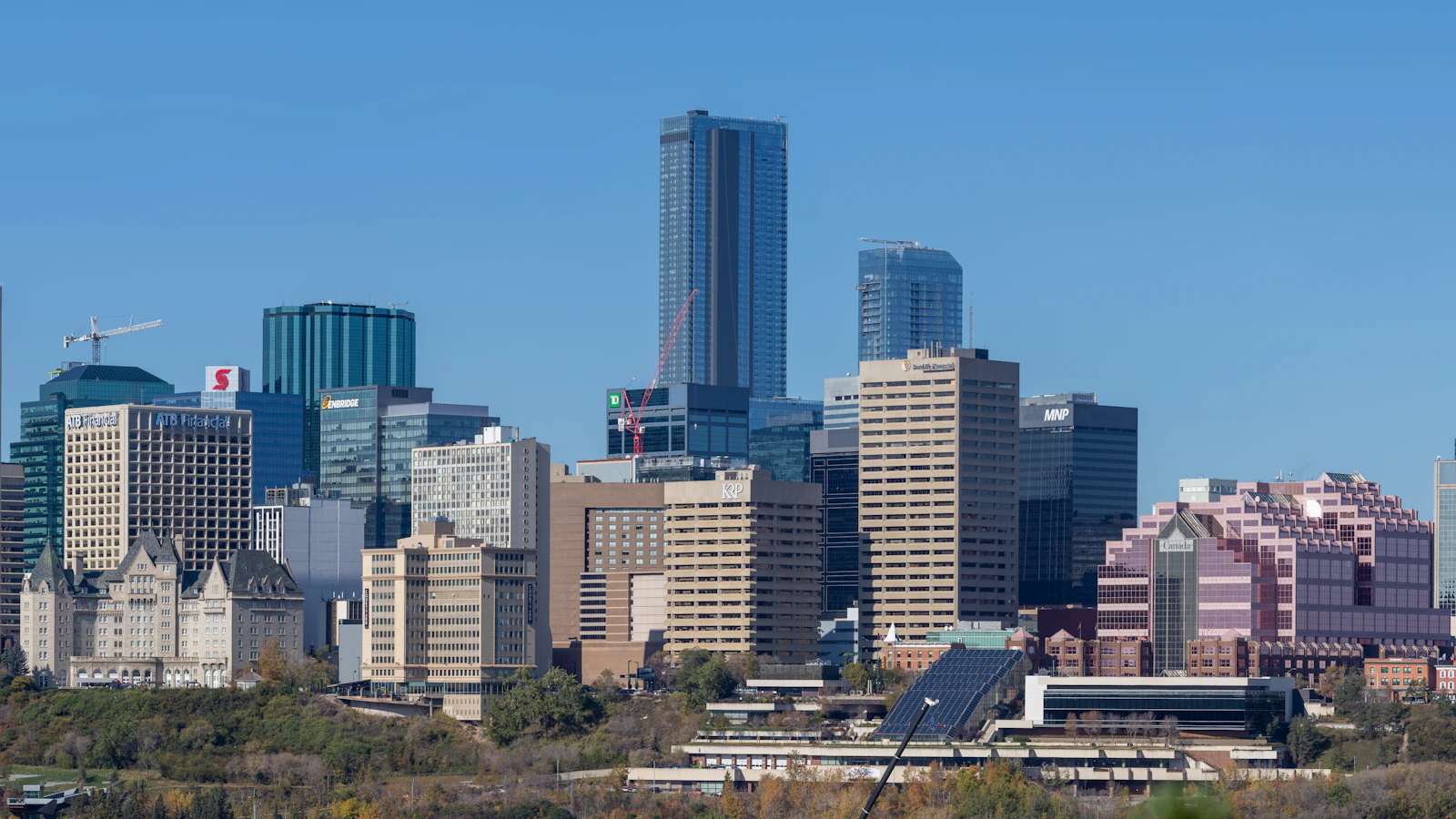 Downtown Edmonton skyline and business district