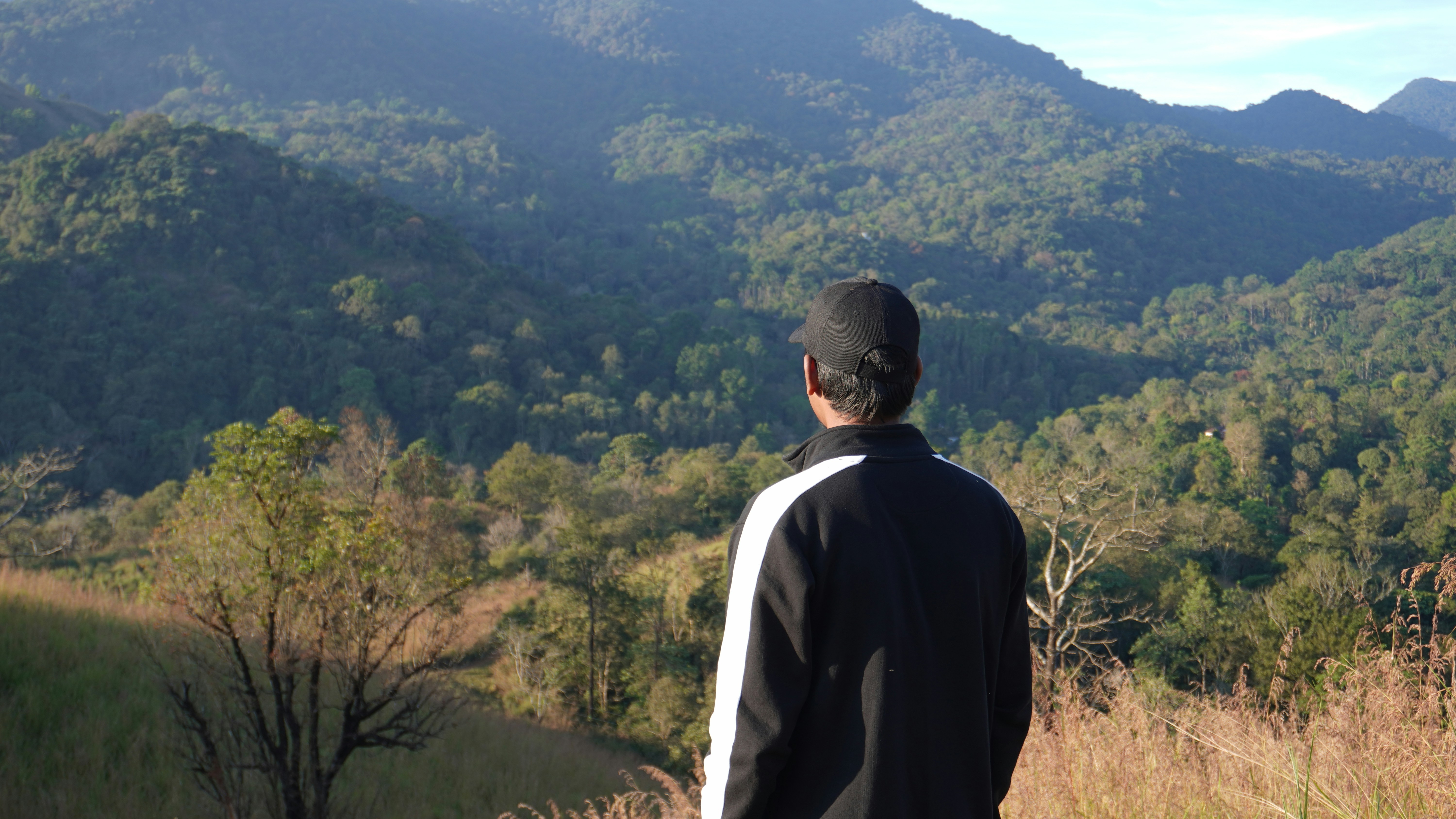 Wayanad, India - A Boy Watching Hills Alone