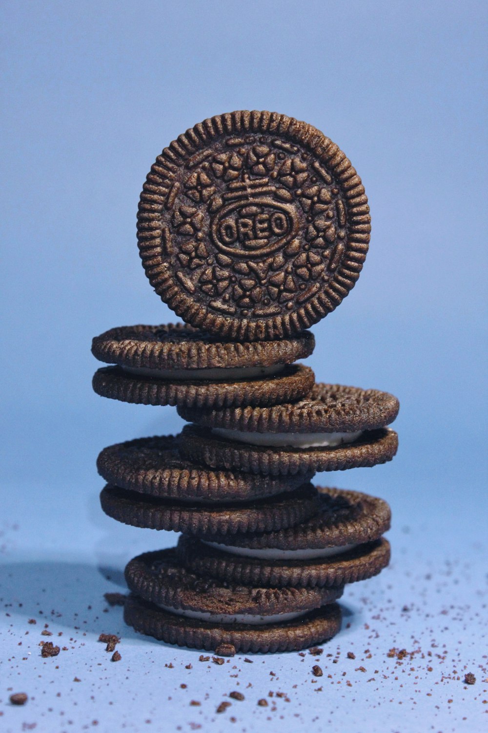 a stack of cookies sitting on top of each other