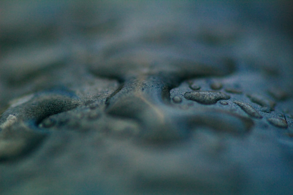 a close up view of a blue substance