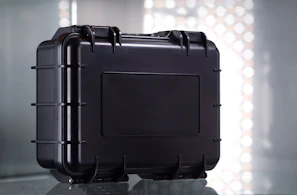 Back view of the Voltek case highlighting the reinforced camera protection and durable materials.