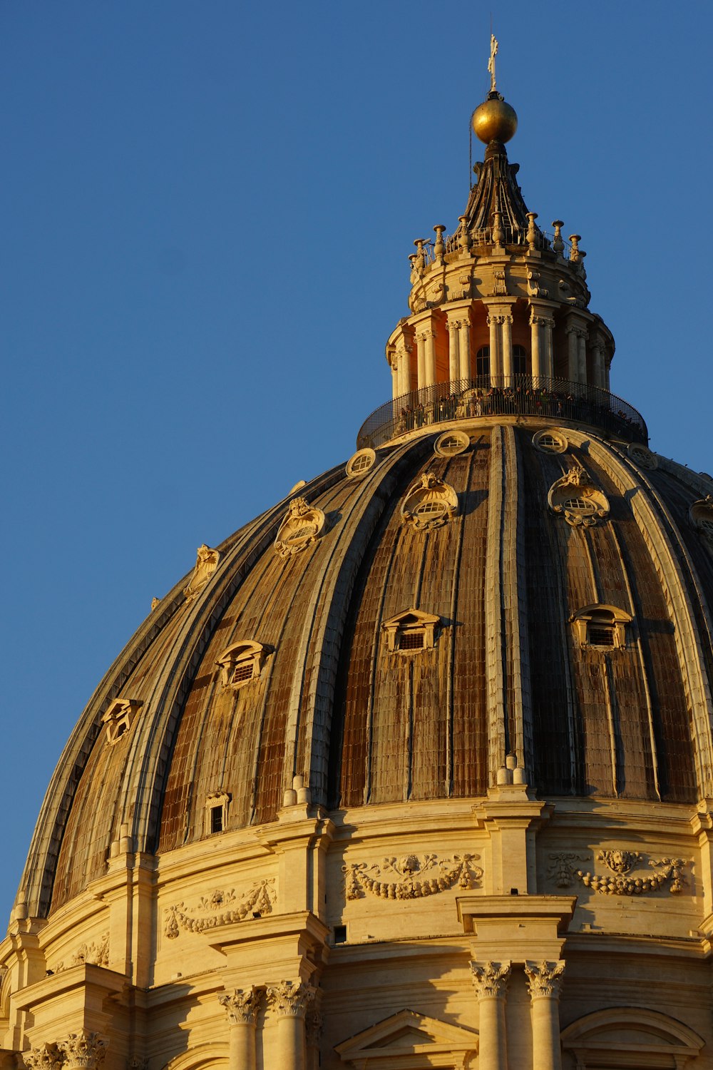 a dome of a building with a cross on top