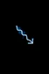 a blue neon sign on a black wall