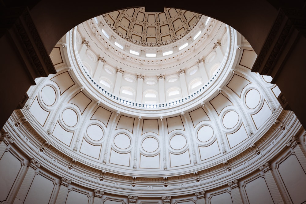 a large dome with a skylight inside of it