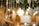 Elegant hanging crystal decorations with a soft focus background, capturing twinkling lights and a luxurious ambiance.