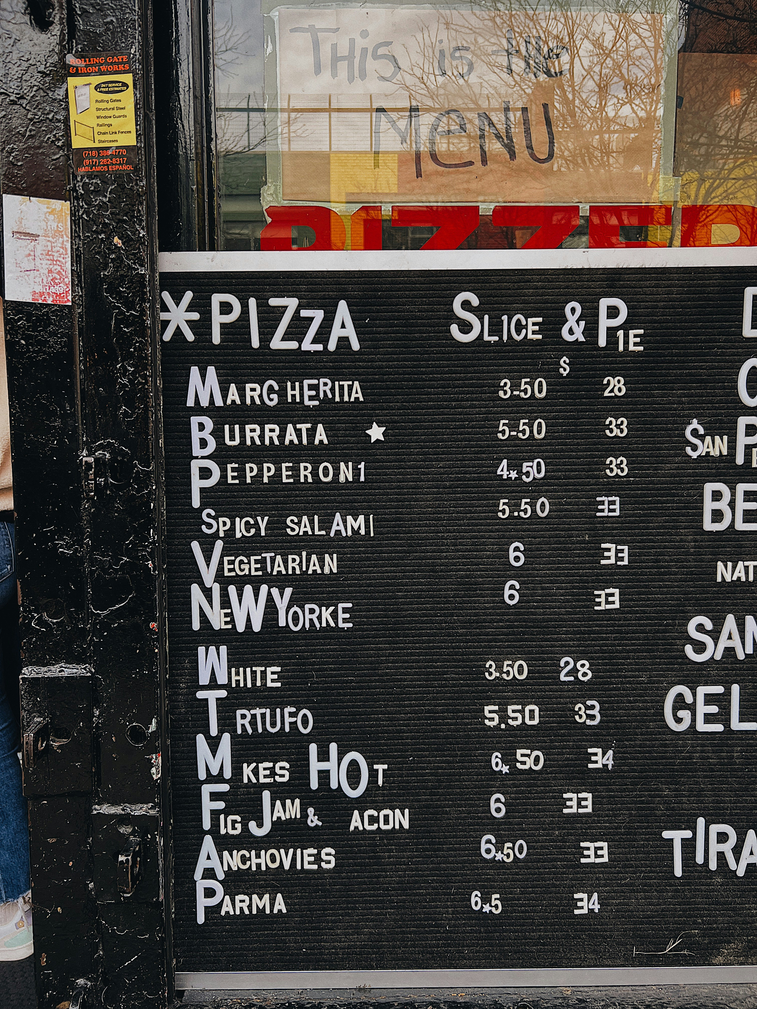 Antonio'S New York Style Pizza Menu