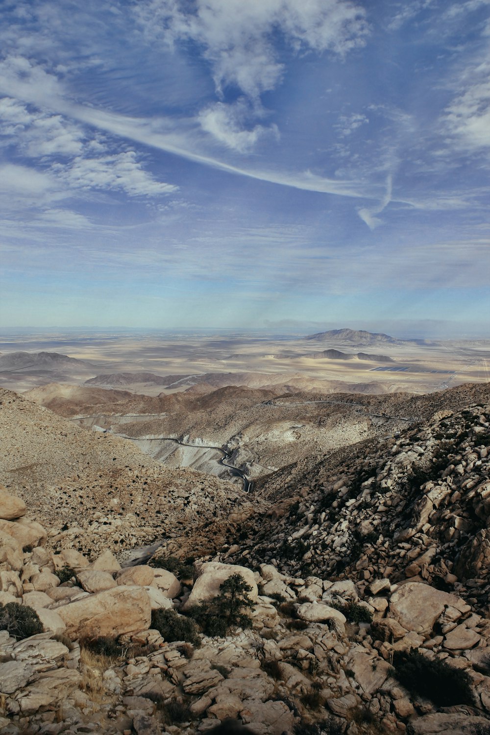 a view of the desert from a high point of view